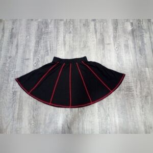 Black and Red Skater Skirt